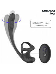 ADDICTED TOYS PLUG ANAL VIBRACION Y WAVING 360º Y ESTIMULADOR TESTICULOS
